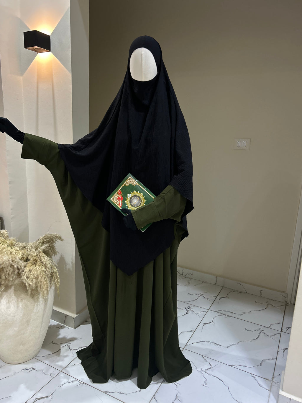 ABAYA Saoudienne Marron (Crêpe)