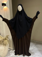 ABAYA Saoudienne Marron (Crêpe)