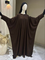 ABAYA Saoudienne Marron (Crêpe)